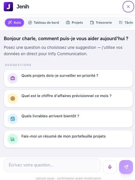 Assistant IA Klyrio : actions suggérées